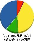 井手プロパン商会 貸借対照表 2011年6月期