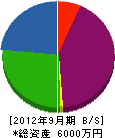 日本都市防災工業 貸借対照表 2012年9月期
