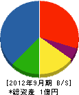 赤津組 貸借対照表 2012年9月期