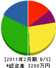 大沢光太郎建築塗装 貸借対照表 2011年2月期