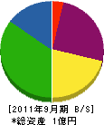 ハヤシ運送 貸借対照表 2011年9月期