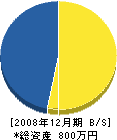 東本土木 貸借対照表 2008年12月期