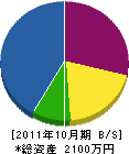 池田塗装工業 貸借対照表 2011年10月期