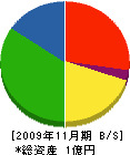京津管理 貸借対照表 2009年11月期