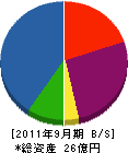日本ウォーターシステム 貸借対照表 2011年9月期