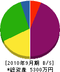 齋藤建設 貸借対照表 2010年9月期 齋藤建設 貸借対照表 2010年9月期