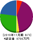 ツチダ電設 貸借対照表 2010年11月期
