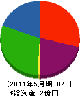 関川建設 貸借対照表 2011年5月期