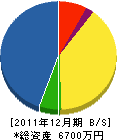 川嶋柿屋 貸借対照表 2011年12月期