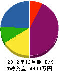高松園 貸借対照表 2012年12月期