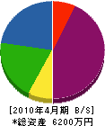 中村製畳 貸借対照表 2010年4月期