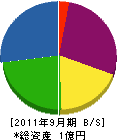 松栄造園土木 貸借対照表 2011年9月期