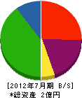 内田商店 貸借対照表 2012年7月期