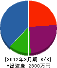 美斉津土建 貸借対照表 2012年9月期