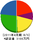 山本開発 貸借対照表 2011年4月期