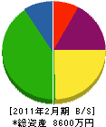 上政工業 貸借対照表 2011年2月期