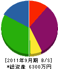 佐藤建設 貸借対照表 2011年9月期