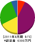 関西アサヒ 貸借対照表 2011年4月期