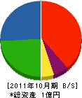 日本スクリーン 貸借対照表 2011年10月期