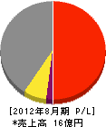 日本電工 損益計算書 2012年8月期