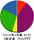 千釜建設 貸借対照表 2010年3月期