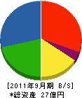 松田組 貸借対照表 2011年9月期
