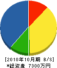 小松組 貸借対照表 2010年10月期