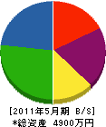 鮫島建設 貸借対照表 2011年5月期