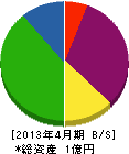 西田塗装店 貸借対照表 2013年4月期