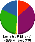 赤坂造園 貸借対照表 2011年6月期