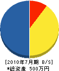 福岡安全 貸借対照表 2010年7月期 福岡安全 貸借対照表 2010年7月期
