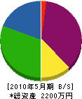 石川建設 貸借対照表 2010年5月期