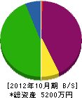 佐藤塗装工業 貸借対照表 2012年10月期