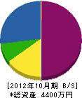 春日井 貸借対照表 2012年10月期