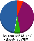 西日本シ－リング工業 貸借対照表 2012年12月期
