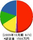 長尾組 貸借対照表 2009年10月期