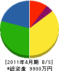 辰野電業 貸借対照表 2011年4月期