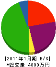 廣田電気 貸借対照表 2011年1月期