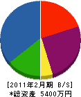 日本インテリア 貸借対照表 2011年2月期