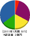 佐藤工務所 貸借対照表 2011年1月期