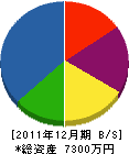 榊組 貸借対照表 2011年12月期
