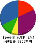 伊藤設備 貸借対照表 2009年10月期