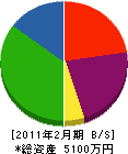 亜興 貸借対照表 2011年2月期