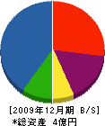 丸謙建設 貸借対照表 2009年12月期