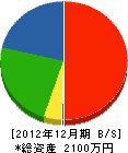 村田電気設備 貸借対照表 2012年12月期