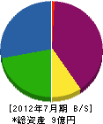 竹弘鉄建 貸借対照表 2012年7月期