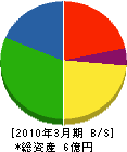 札幌電機鉄工 貸借対照表 2010年3月期