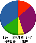奥井電機 貸借対照表 2011年5月期