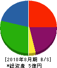 サンデンコー 貸借対照表 2010年8月期