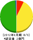 東田建設 貸借対照表 2012年6月期